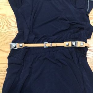 BCBGMAXAZRIA Studded Skinny Waist Belt